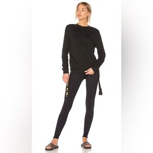 PE Nation Rose Bowl Sweater Top Black Large